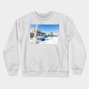 Blue sky after snow fall. Crewneck Sweatshirt